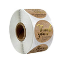 500pcs Round Labels Kraft Paper Thank You Sticker Dragees Candy Bag Flower Gift Box Cake Boxes and Packaging Wedding Stickers