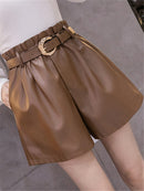 Seoulish 2022 New Autumn Winter Black PU Faux Leather Women&