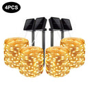 Solar LED Light String Outdoor Copper Wire Waterproof Festoon Fairy Lights For Christmas Garden Street Garland Decoration