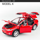 1:32 特斯拉MODEL X MODEL 3 MODEL S 合金汽车模型压铸玩具车 声光儿童玩具 男孩礼物