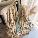 Warm Winter Scarf Cashmere Women Pashmina Design Print Shawls Wrap Female Thick Blanket Soft Bufanda Stoles 2022 Fashion