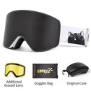 COPOZZ OTG Magnetic Ski Goggle Snowboard Mask For Men Women Personalized Eyewear Cylindrical UV400 Protection Snow Glasses Adult