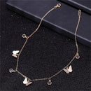 Bohemian Girl Cute Butterfly Rhinestone Letter Necklace Girl Necklace for Women BABY HONEY ANGEL Short Trend New Jewelry Gift