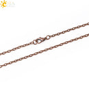 CSJA 7 Chakra Natural Stone Pendant Chip Beads Wrap Wisdom Tree of Life Antique Copper Plated Heart Pendants for Necklace E269