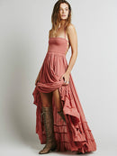 Beach Sexy Boho Dress Summer Women Backless VERGOODR Smock Sexy Beach Wear Holiday Long Cotton Maxi Dress Hippie