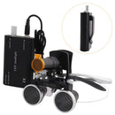Dental Loupes Dental Magnifier Dental Lab Medical Loupes Magnification Binocular 2.5/3.5x420 Headlight Headlamp 5W Set Metal Box