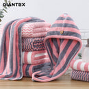 GIANTEX 3件套纯棉毛巾套装 浴室超吸水浴巾 洗脸毛巾 成人浴巾 toallas recznik