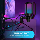 FIFINE USB Condenser Gaming Microphone, for PC PS4 PS5 MAC with Pop Filter Shock Mount&amp;Gain Control for Podcasts