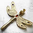 Pendant Golden Dragonfly,Spring Brand Jewelry Bohemia Playful 925 Sterling Silver Colourful Happy Gift For Women