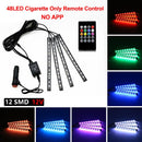 Neon 48 72 LED Car Interior Ambient Foot Light with USB Wireless Remote Music App Control Auto RGB Atmosphere Decorative Lamps