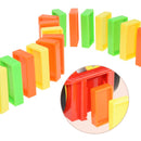 Kids Domino Train Car Set Sound Light Automatic Laying Domino Brick Colorful Dominoes Blocks Game Educational DIY Toy Gift