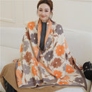 Warm Winter Scarf Cashmere Women Pashmina Design Print Shawls Wrap Female Thick Blanket Soft Bufanda Stoles 2022 Fashion