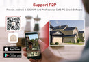 Anpviz 5MP IP 摄像机 户外 POE 半球 海康威视兼容 监控摄像头 H.265 适用于 NVR 单向音频 IP66 红外 30m Danale APP