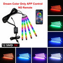 NLpearl APP Car Interior Ambient Light Neon LED Strip Foot Light with USB Wireless Remote Music Auto Atmosphere Decorative Lamp