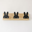 Kids Room Decorative Wooden Hooks White Bunny Dinosaur Natural Wood Hooks For Baby Boys Kids Nursery Room Storage Decoration