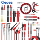 Cleqee P1308B 18件套测试线套件 4毫米香蕉插头转测试钩电缆 可替换万用表表笔测试线探头 鳄鱼夹