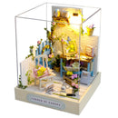 Cutebee DIY Dollhouse Kit Apartment Loft Wooden Miniature Doll Houses With Furniture LED Lights for Children Birthday Gift