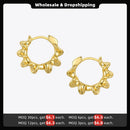 ENFASHION Sun Flower Hoop Earrings For Women Gold Color Curved Sculptural Hoops Earings Fashion Jewelry Gifts Kolczyki E201198
