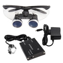 Dental Loupes Dental Magnifier Dental Lab Medical Loupes Magnification Binocular 2.5/3.5x420 Headlight Headlamp 5W Set Metal Box