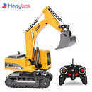2.4Ghz 6通道 1:24 遥控挖掘机玩具 遥控工程车 合金和塑料挖掘机 RTR 儿童圣诞礼物