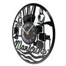 Manicure Design Wall Clock Fashion Beauty Store Wall Art Nail Salon Vinyl Record Wall Clock Nail Beauty Home Decor Gift For Her