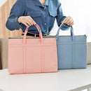 Fashion Women's Briefcase Bag A4 Document Bags Female Book Handbag Women 14" Laptop Briefcases Neutral Office Commuter Bag 2022
