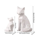 YuryFvna Simple White Modern Abstract Sculpture Fashion Geometric Fox Statue Desktop Ornaments Creative Gift