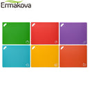 ERMAKOVA砧板4件套/6件套1.2毫米加厚柔韧PP防滑切菜板带食物图标厨房工具