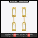 ENFASHION Hollow Link Chain Drop Earrings For Women Stainless Steel Bead Dangle Earings Fashion Jewelry 2020 Pendientes E201159