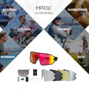 COMAXSUN Polarized Cycling Glasses 5 Lenses MTB Road Bike Sport Mirror Sunglasses Riding Eyewear Anti-UV400 Bicycle Goggles