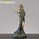 ERMAKOVA 大尺寸树脂蒙眼希腊财富女神福尔图娜雕像普路托幸运财富雕塑办公礼品家居装饰