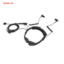 Retevis 喉麦对讲机耳机隐蔽导管手指PTT耳塞适用于Kenwood Baofeng UV 5R UV 82 RT622 RB618