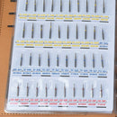 210 Type Sample Booklet Of Dental Diamond Burs Drill With Box Dia.1.6mm For High Speed Handpiece