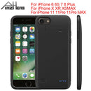 品证 6200毫安电池充电壳适用于iPhone 6 6S 7 8 Plus 充电壳适用于iPhone X XR Xs Max 便携式移动电源充电器