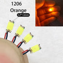 40颗/批 0402 0603 0805 1206 LED SMD 带线，适用于火车模型 HO N OO 比例，红黑线预焊微型利兹，透视模型铁路