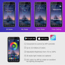 NLpearl APP Car Interior Ambient Light Neon LED Strip Foot Light with USB Wireless Remote Music Auto Atmosphere Decorative Lamp