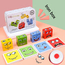 NEW Montessori Educational Wooden Materials Toys Early Learning Preschool Teaching Intelligence Match Puzzle Toy for Children