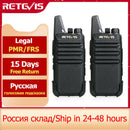 RETEVIS 2件迷你对讲机PMR 446便携式双向无线电ht PTT对讲机RT622便携式电台，适用于狩猎咖啡厅RT22