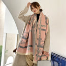 Luxury Winter Cashmere Scarf Women 2022 Design Warm Pashmina Blanket Horse Scarves Female Shawl Wraps Thick Foulard Bufanda