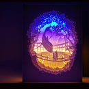 New Novelty Night Light Totoro Paper-cut Atmosphere Lamp 3D Paper Carving Art Decoration Lamp USB Power for Living Room Bedroom