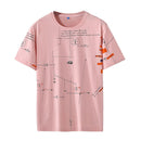 HIO HOP LOOSE 男士T恤休闲印花2022夏季短袖黑白T恤加大码L-6XL 7XL 8XL 9XL