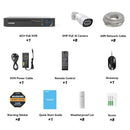H.View 8Ch 5Mp 8Mp 4K Cctv Security Cameras Systems Home Video Surveillance Kit Ai Audio Outdoor Ip Camera Poe xmeye app Nvr