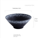 Japanese creative tableware set, commercial bamboo hat ceramic bowl, household large ramen, rice, noodles, soup bowl
