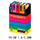 UNI POSCA 马克笔 PC-1M PC-3M PC-5M 套装 POP海报广告彩绘笔漫画绘画圆头文具Posca水性笔