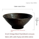 Japanese creative tableware set, commercial bamboo hat ceramic bowl, household large ramen, rice, noodles, soup bowl