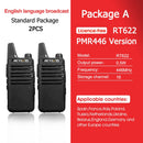 RETEVIS 2件迷你对讲机PMR 446便携式双向无线电ht PTT对讲机RT622便携式电台，适用于狩猎咖啡厅RT22