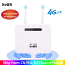 KuWFi 4G路由器Sim卡300mbps解锁版4G CPE无线路由器150mbps CAT4移动WiFi热点带Sim卡槽4个LAN端口