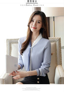 clothe OL office Women Tops and Blouse Vintage Long Sleeve Chiffon Tops Blusas Mujer De Moda 2022 Elegant Autumn blouses