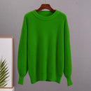Hirsionsan Soft Loose Knitted Cashmere Sweaters Women 2021 New Winter Loose Solid Female Pullovers Warm Basic Knitwear Jumper