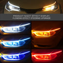 ANMINGPU 1pair Sequential DRL LED Strip Turn Signal Light Yellow Bright Flexible Drl Led Daytime Running Light for Car Headlight